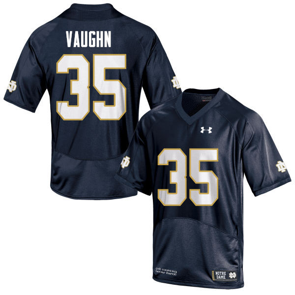 Men #35 Donte Vaughn Notre Dame Fighting Irish College Football Jerseys-Navy Blue